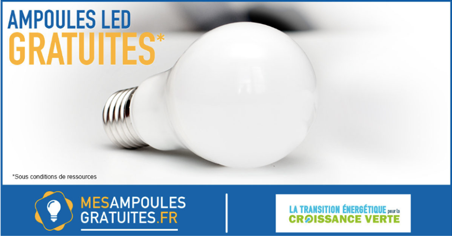 Ampoules LED gratuites pour l'economie d'energie